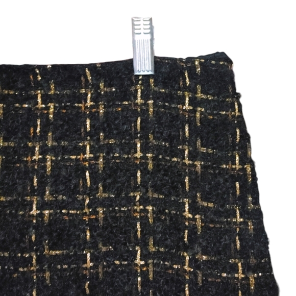 J. McLaughlin Black Gold Mohair Tweed Elm Pencil Skirt Women's Size 12 NWT - Picture 6 of 8